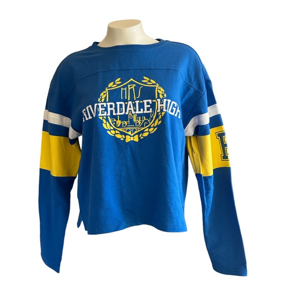 Riverdale High Varsity Long Sleeved Crop Top - Picture 1 of 7